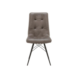 Barker and Stonehouse Hix Upholstered Dining Chair Grey - thumbnail 2