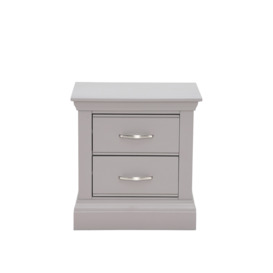 Barker and Stonehouse Helmsley Large 2 Drawer Bedside Grey - thumbnail 2