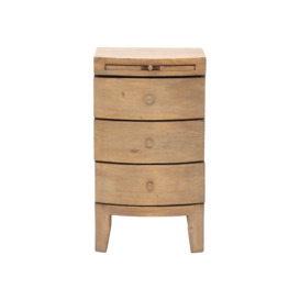 Barker and Stonehouse Lewes Reclaimed Wood 3 Drawer Bedside, Wheat Neutral - thumbnail 2