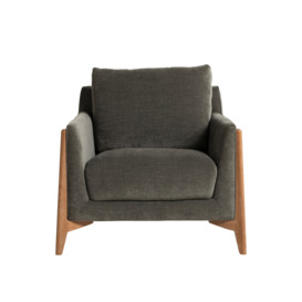 Barker and Stonehouse Miles Grey Fabric Armchair - thumbnail 2