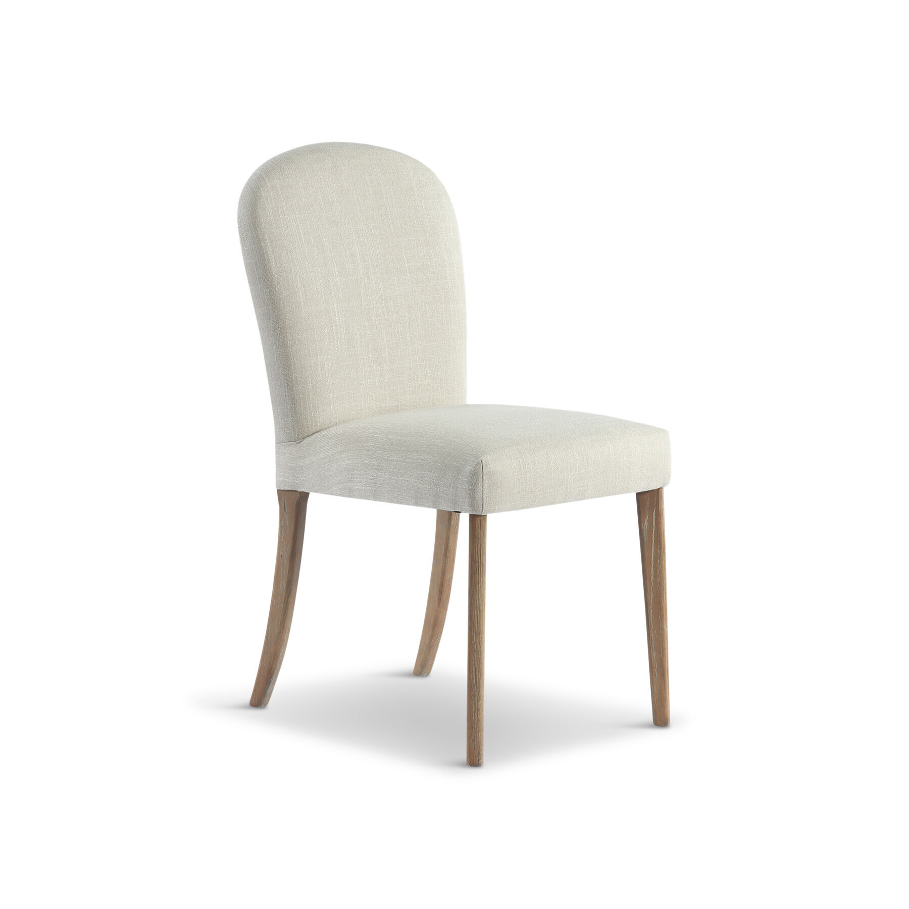 Barker and Stonehouse Maurice Beige Fabric Dining Chair With Brass Studs Neutral - image 1