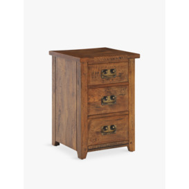 Barker and Stonehouse New Frontier Mango Wood 3 Drawer Bedside Brown