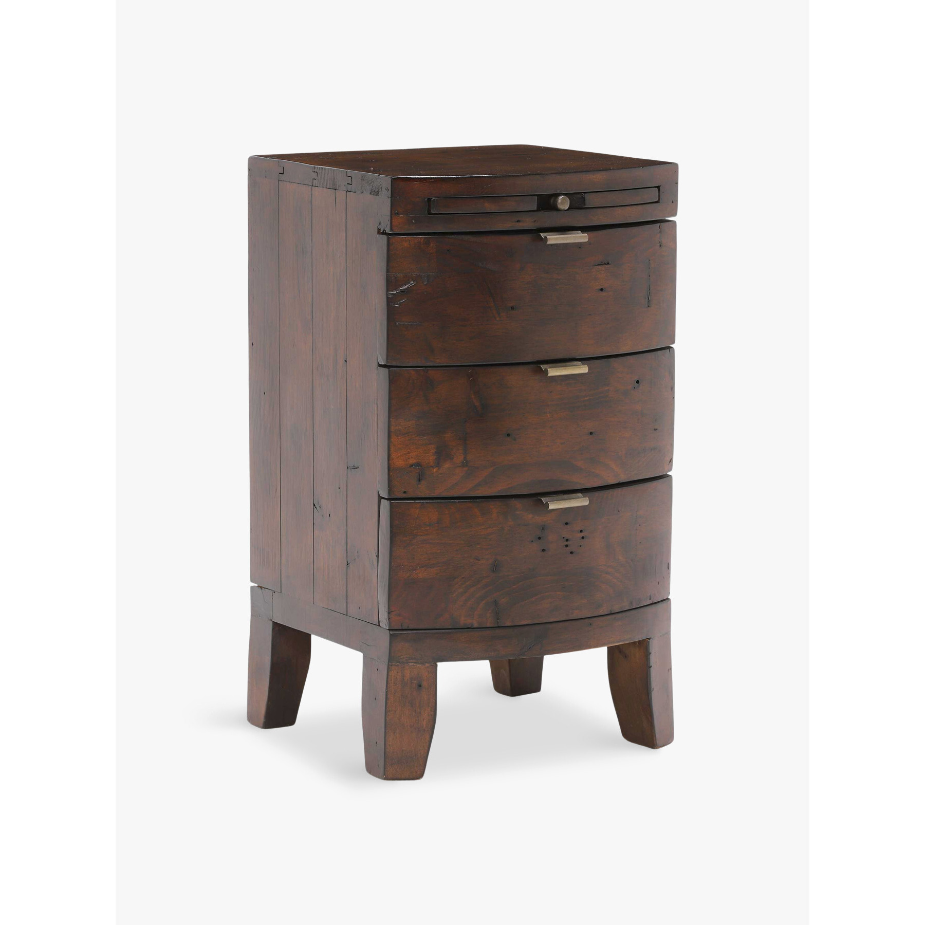 Barker and Stonehouse Navajos Reclaimed Wood 3 Drawer Bedside Brown - image 1