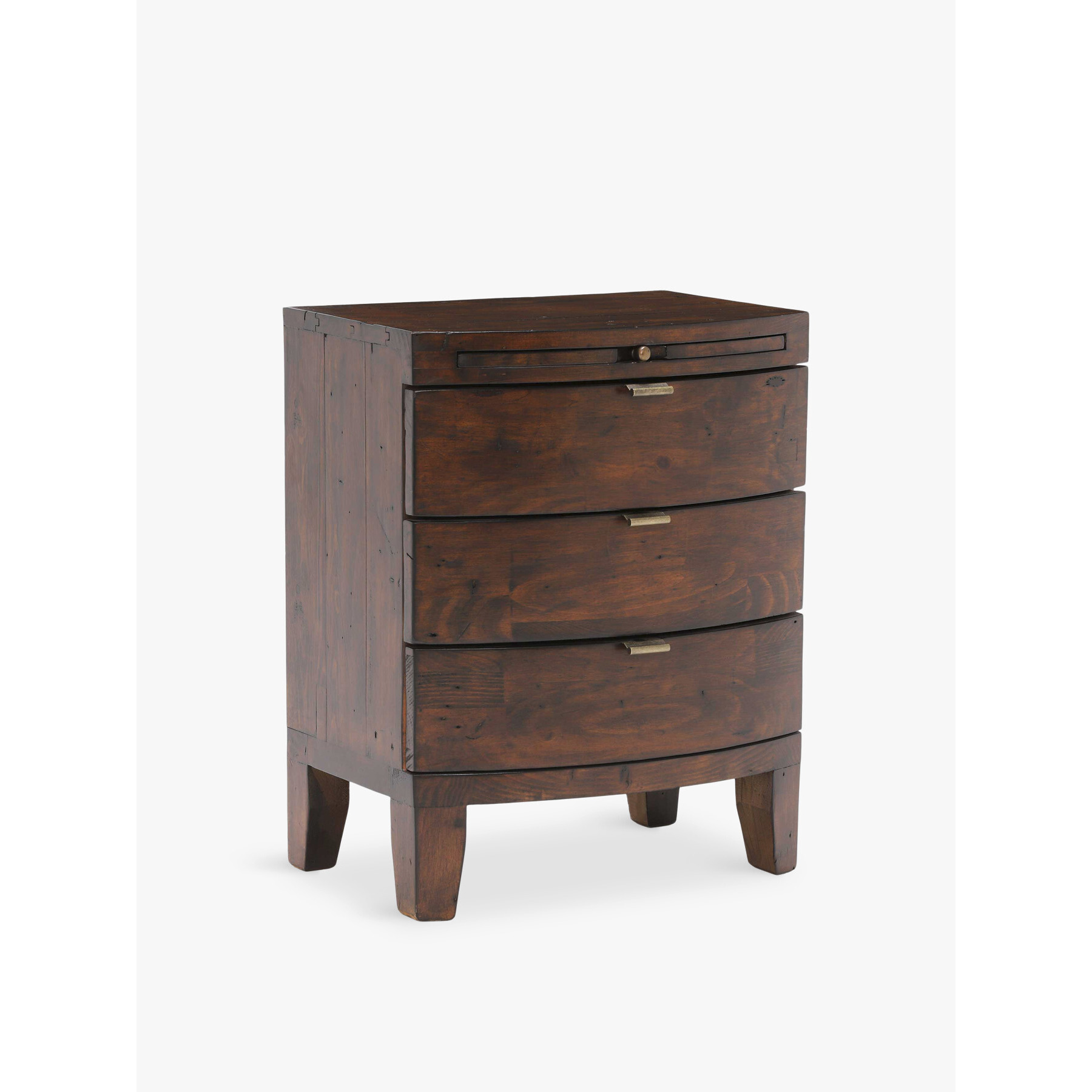 Barker and Stonehouse Navajos Reclaimed Wood 3 Drawer Wide Bedside Chest Brown - image 1