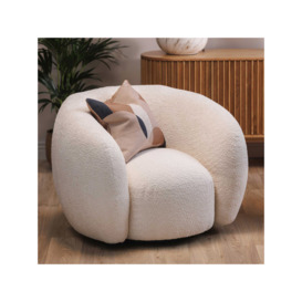 Barker and Stonehouse Pearl Swivel Chair Neutral - thumbnail 2