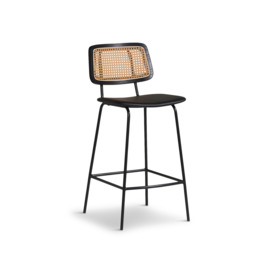 Barker and Stonehouse Paco Rattan Bar Stool Black