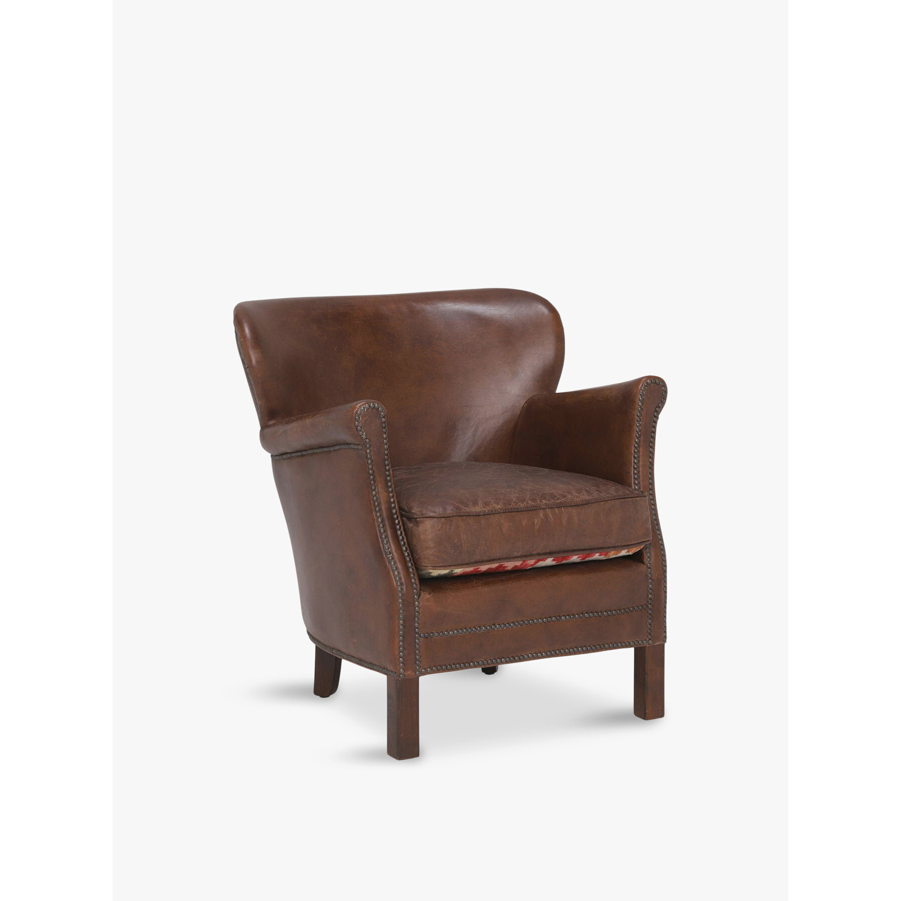 Barker and Stonehouse Cavendish Leather Armchair, Vintage Cigar Brown - image 1