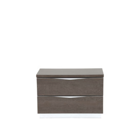 Barker and Stonehouse Lutyen Large Bedside Table, Grey and Taupe - thumbnail 2