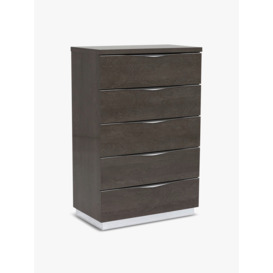 Barker and Stonehouse Lutyen 5 Drawer Tallboy, Grey and Taupe - thumbnail 1