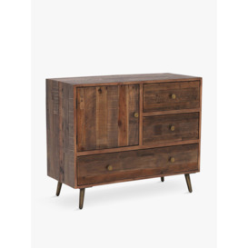 Barker and Stonehouse Modi Reclaimed Wood 3 Drawer, 1 Door Sideboard Brown