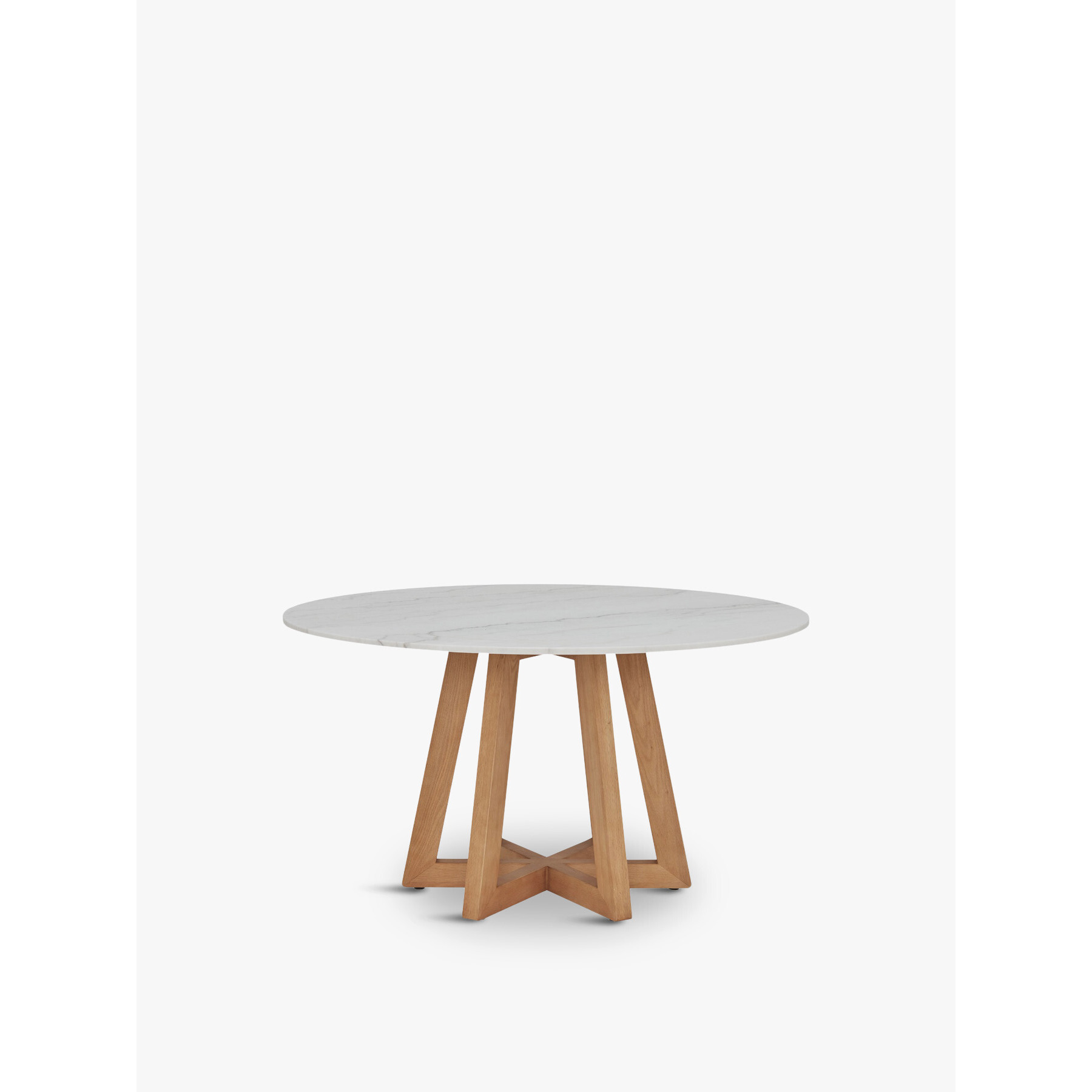 Barker and Stonehouse Shiloh Round Dining Table, White Marble - image 1