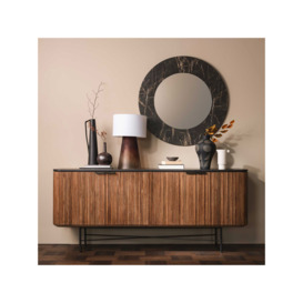 Barker and Stonehouse Trinidad Fluted Reclaimed Teak Wood Sideboard, 200cm Brown - thumbnail 2