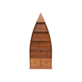 Barker and Stonehouse Villiers Reclaimed Wood Boat Bookcase Brown - thumbnail 2