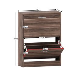 Lassic Vida Designs 2 Drawer Shoe Cabinet - thumbnail 2