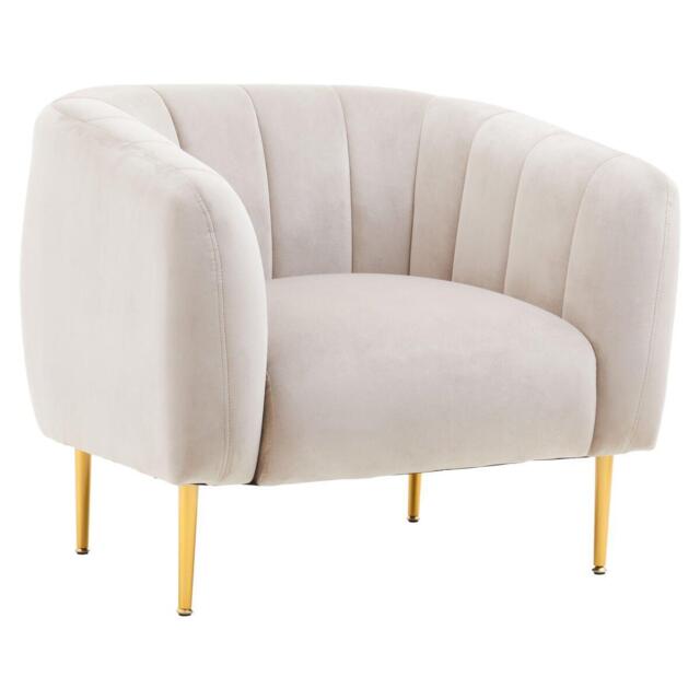 Fifty Five South Yasmeen Silver Grey Velvet Armchair - image 1