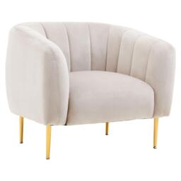 Fifty Five South Yasmeen Silver Grey Velvet Armchair