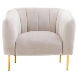 Fifty Five South Yasmeen Silver Grey Velvet Armchair - thumbnail 2