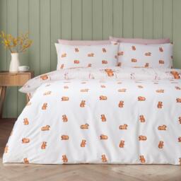 Catherine Lansfield Happy Capy(bara) Reversible Duvet Cover Set - thumbnail 2