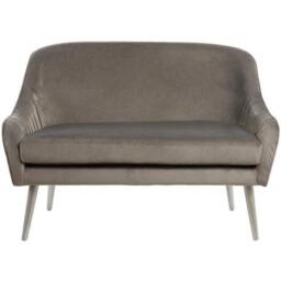 Interiors by Premier Louxor Grey Velvet Sofa - thumbnail 3