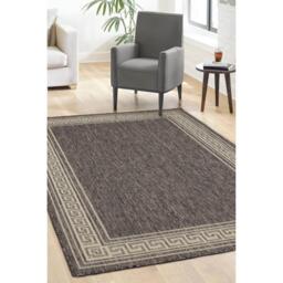 Homemaker Gel Greek Key Rug Steel Grey