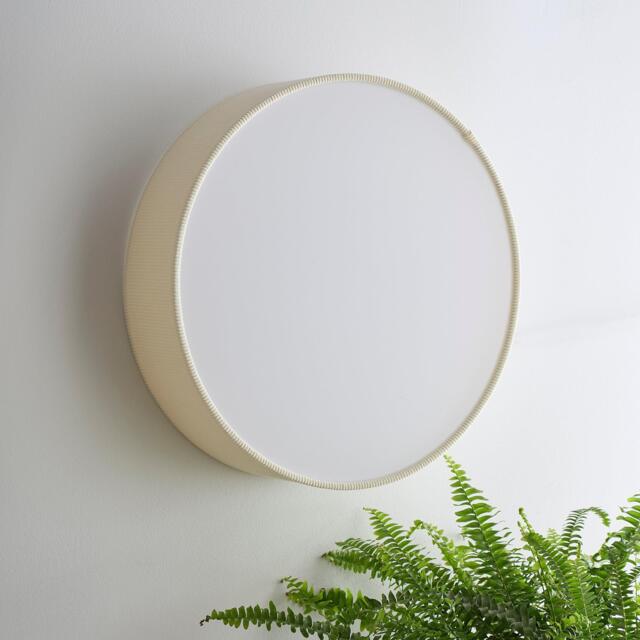 K Living Crete 38cm 2 Light Cream Velvet Drum Shade - image 1