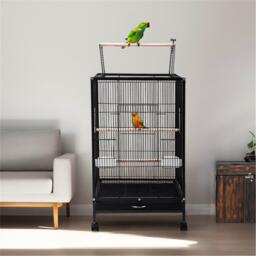KIDKID PET Open Play Top Metal Pet Bird Cage with Casters - thumbnail 2