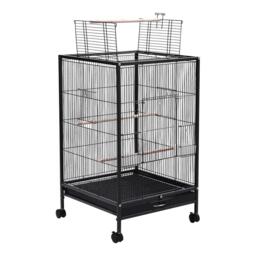 KIDKID PET Open Play Top Metal Pet Bird Cage with Casters - thumbnail 4