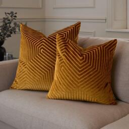 Paoletti Evoke Cut Velvet Fibre Filled Cushion - thumbnail 5