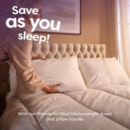 Slumberdown Wonderful Wool Heavyweight Duvet + 2 Pillows - thumbnail 7