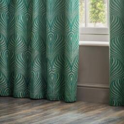 Paoletti Gatsby Jacquard Eyelet Curtains - thumbnail 2