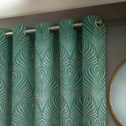 Paoletti Gatsby Jacquard Eyelet Curtains - thumbnail 3