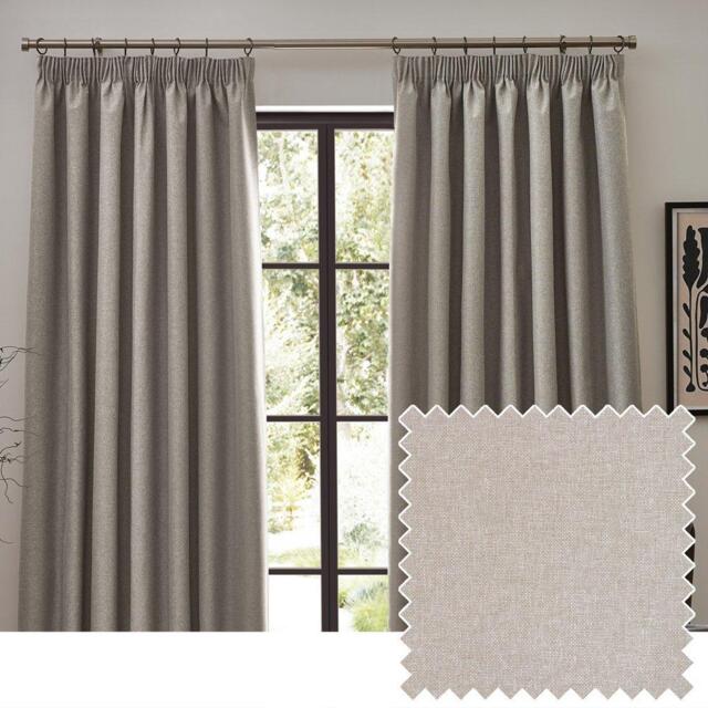 Furn Dawn Textured Blackout Pencil Pleat Curtains - image 1