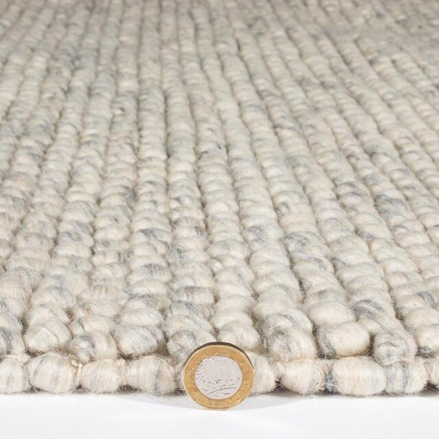 Esselle Delilah Mottled Wool Pebble Cream Rug 200x290cm - image 1