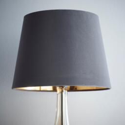 K Living Grey Velvet Empire Light Shade Gold Inner - thumbnail 1