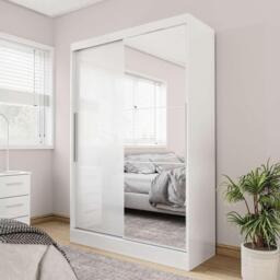 Birlea Lynx 2 Door Sliding Wardrobe With Mirror - thumbnail 1