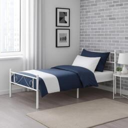 Urban Meuble Sturdy Metal Bed Frame with Elegant Headboard - thumbnail 2