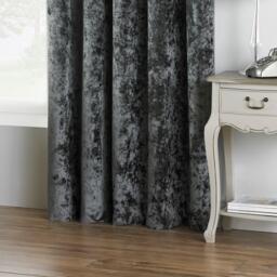 Paoletti Verona Crushed Velvet Eyelet Curtains - thumbnail 3