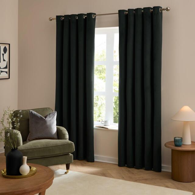 Furn The Ultimate Velvet Blackout Eyelet Curtains - image 1