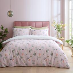 RHS by Catherine Lansfield Enchanted Butterfly Garden So Soft Duvet Cover Set - thumbnail 2