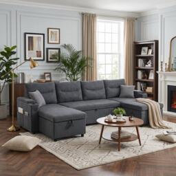 Urban Meuble 4-Seater U-Shaped Sleeper Sofa with Storage - thumbnail 3