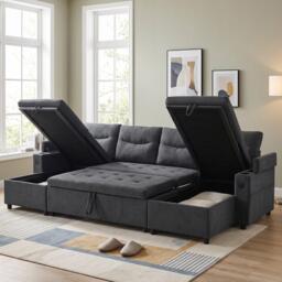 Urban Meuble 4-Seater U-Shaped Sleeper Sofa with Storage - thumbnail 4