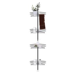 LIFE IDEAS 4 Tier Metal Corner Shower Shelf Black - thumbnail 7