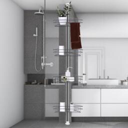 LIFE IDEAS 4 Tier Metal Corner Shower Shelf Black - thumbnail 2
