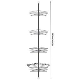 LIFE IDEAS 4 Tier Metal Corner Shower Shelf Black - thumbnail 8