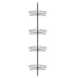 LIFE IDEAS 4 Tier Metal Corner Shower Shelf Black - thumbnail 3