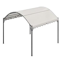 Breeins 10x10ft Outdoor Metal Arched Pergola with Canopy - thumbnail 3