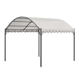 Breeins 10x10ft Outdoor Metal Arched Pergola with Canopy