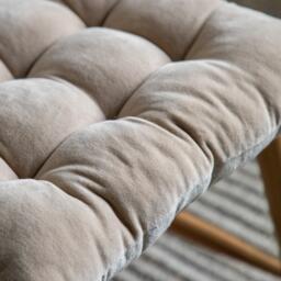 Gallery Cotton Velvet Seatpad Natural 430x430mm - thumbnail 2