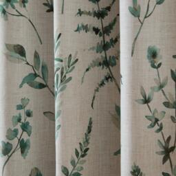 Catherine Lansfield Watercolour Leaves Lined Eyelet Curtains - thumbnail 4