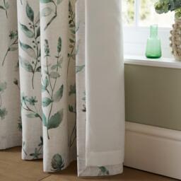 Catherine Lansfield Watercolour Leaves Lined Eyelet Curtains - thumbnail 5